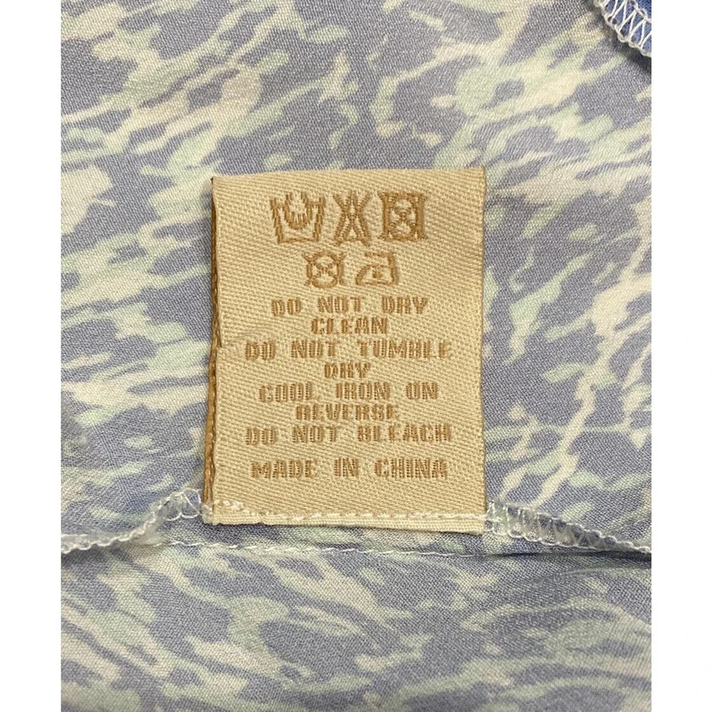 Paloma Blue Silk Blend Wrap Skirt Size Small - Picture 6 of 7